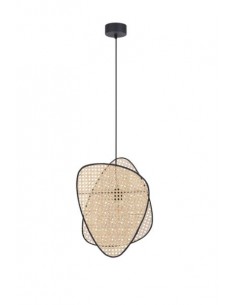 Suspension Screen XS Market Set en métal peint et 2 écrans en cannage naturel. 2