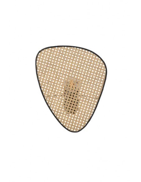 Applique Screen IL Market set - base métal noir et abat jour écran canage naturel.