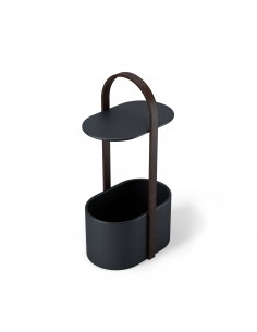 Tablette d'appoint bout de canapé en noyer et métal bellwood Umbra Design 2