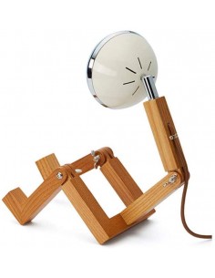 Piffany Mini Mr. Wattson USB Lampe de table à LED, design scandinave bois de frêne - Vintage blanc 2