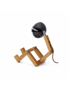 Piffany Mini Mr. Wattson USB Lampe de table à LED, design scandinave bois de frêne - Vintage noir 2
