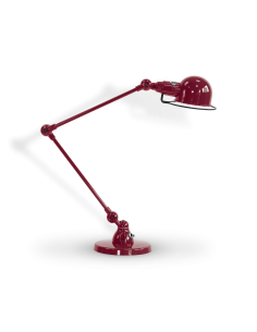 Lampe Jieldé signal bourgogne de bureau ou table 2 bras 30cm