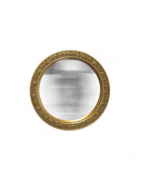 Grand miroir déco rond doré fantaisie 23 cm - Décoratif et pratique