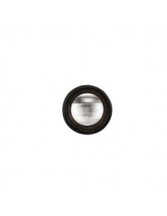 Beau miroir déco rond patiné bois noir 16 cm - Décoratif et pratique