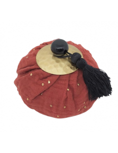 Aumônière parfumée Touches d'Or Cuir Mandarine Autour du Parfum