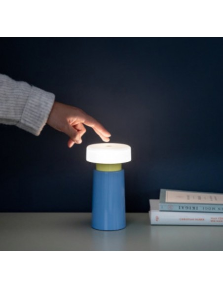 Lampe LED nomade rechargeable Victoria coloris Aqua