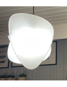 Suspension Screen XS Market Set Murano en métal peint blanc 2 écrans