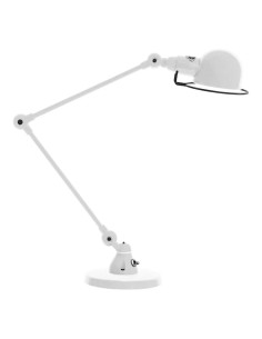 Lampe Jieldé signal 2 bras 30cm blanc brillant - idéal pour bureau ou petite table - Design JLD - Made in France