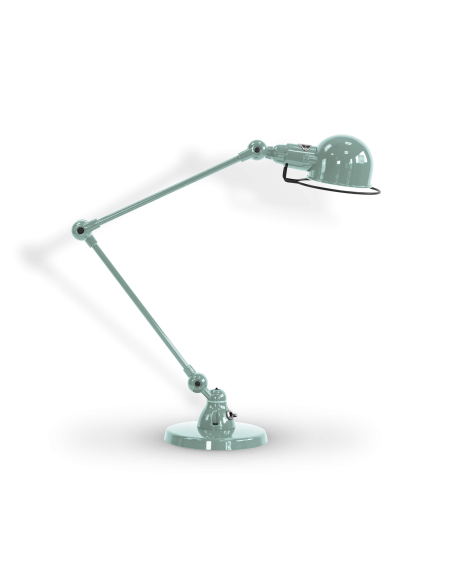 Lampe Jieldé signal 2 bras 30cm vert Vespa - idéal pour bureau ou petite table - Design JLD - Made in France