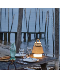 Lampe baladeuse Singapour Outdoor Market set - rechargeable USB à poser - coloris miel (Honey) 2