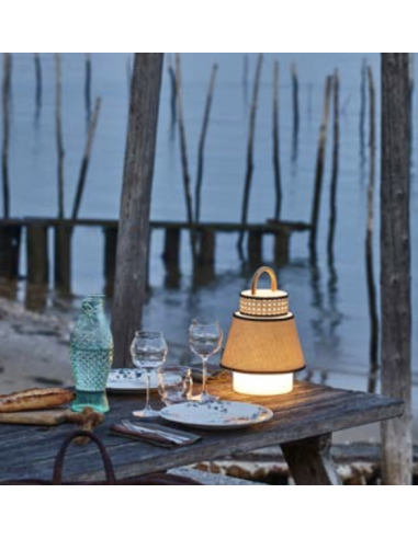 Lampe baladeuse Singapour Outdoor Market set - rechargeable USB à poser - coloris miel (Honey)
