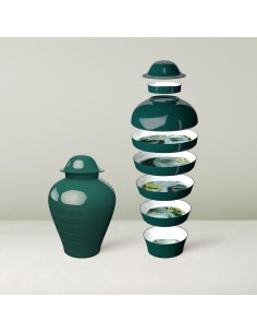 Service de vaisselle empilable vase Ibride Qing River - pour 4 personnes