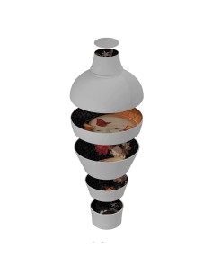 Service de vaisselle empilable vase Ibride Ming Lin Muse - pour 4 personnes 2