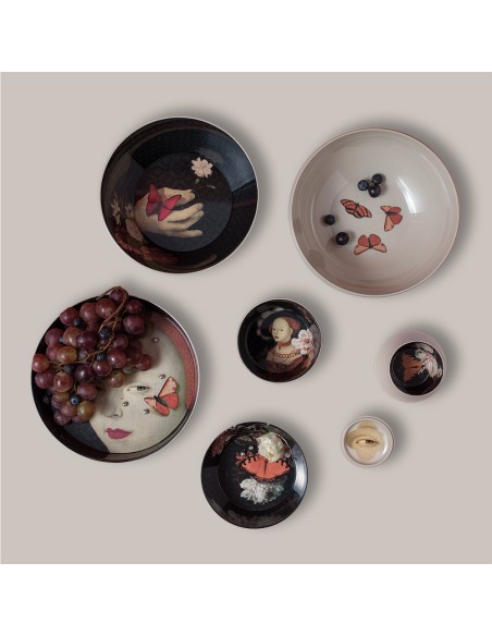 Service de vaisselle empilable vase Ibride Ming Lin Muse - pour 4 personnes