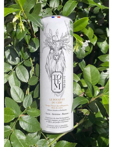 Bouquet du cert Totem Nature - Encens naturel - Sauge Millepertuis et Bois de cèdre