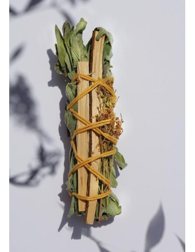 Bouquet du Cerf Totem Nature - Encens naturel - Sauge Millepertuis et Bois de cèdre pour fumigation
