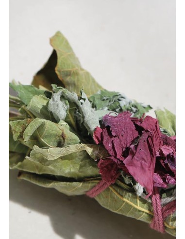 Bouquet du Lièvre Totem Nature - Encens naturel - Figuier, Romarin, Armoise et Coquelicots.