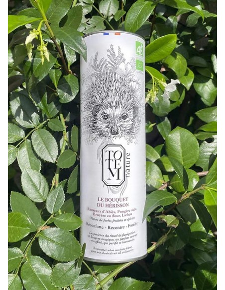 Bouquet du Hérisson Totem Nature - Encens naturel - Abiès, Fougère aigle, Bruyère, Lichen.