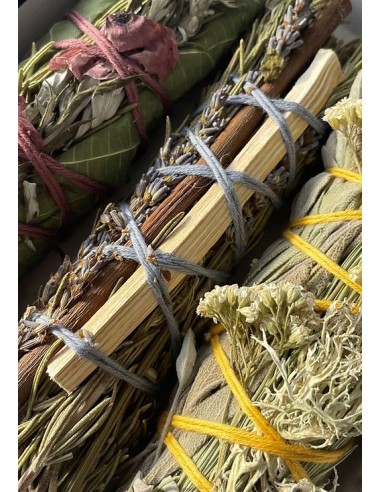 Coffret de 3 bouquets "Éveil" : Bouquets du lièvre, de la Chouette et du Loup - Totem Nature - Encens naturel