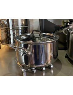 Cocotte Mauviel collection M'urban 3 24cm 2 poignées inox avec couvercle poignée en onyx noir brillant 2