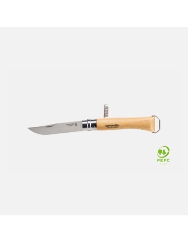 Couteau Opinel double usage Tire-Bouchon et Décapsuleur n°10