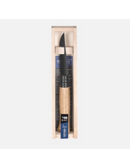 Couteau Opinel N°08 Chêne Black - lame noir mat Couteau Opinel N°08 Chêne Black - lame noir mat