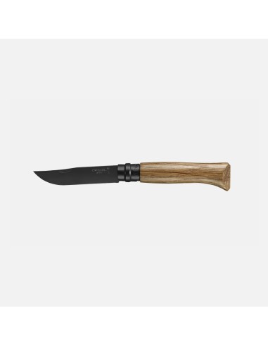 Couteau Opinel N°08 Chêne Black - lame noir mat