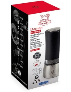 Peugeot Moulin à poivre électrique Daman u'Select 16 cm en aluminium