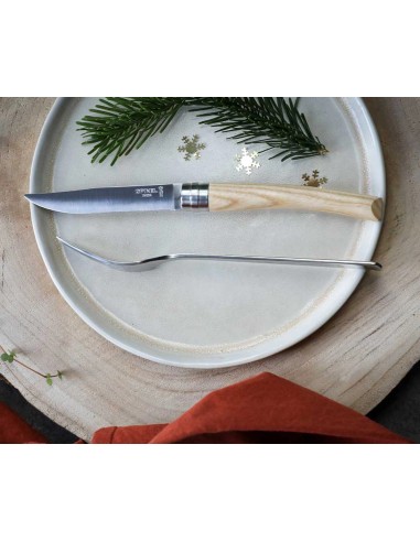 Coffret Table Chic Frêne Opinel - service de 4 couteaux à la silhouette élégante, classique et moderne