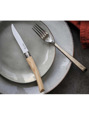 Coffret Table Chic Frêne Opinel - service de 4 couteaux à la silhouette élégante, classique et moderne