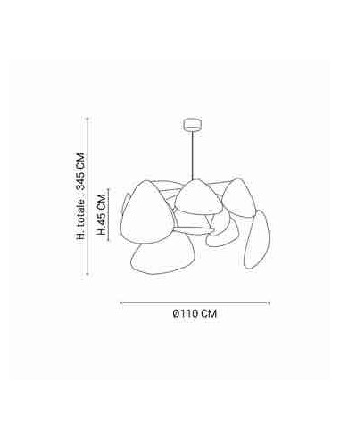 Suspension XL SCREEN Murano blanche Market Set
