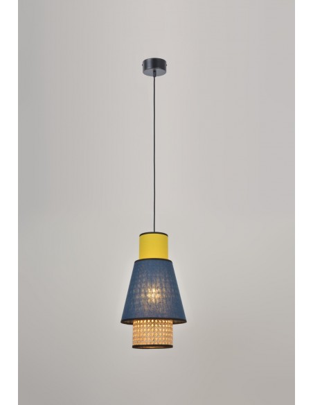 Mini suspension lumineuse SINGAPOUR Xs absinthe et pétrole Market Set