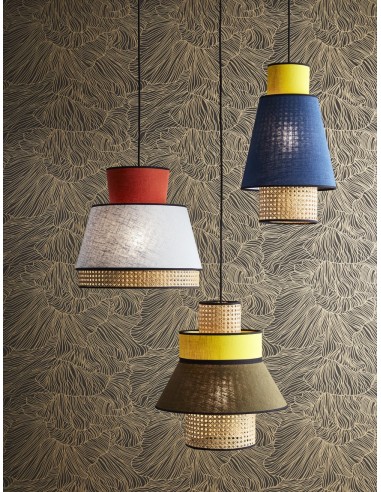 Mini suspension lumineuse SINGAPOUR Xs absinthe et pétrole Market Set