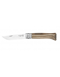 Coffret couteau Opinel N°8 Bouleau lamellé Brun