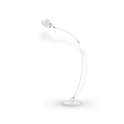 Lampadaire Jieldé Signal SIC843 2 bras en courbe blanc brillant