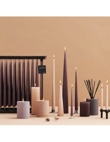 Bougie Ester et Erik Cierge Conique Keglelys 34cm - Crème