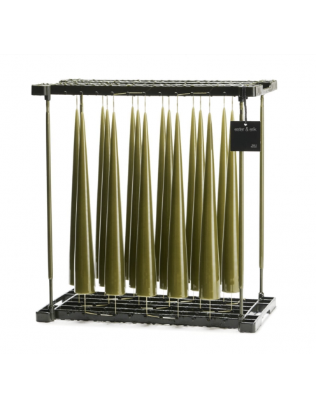 Bougie Ester et Erik Cierge Conique Keglelys 34cm - vert sapin