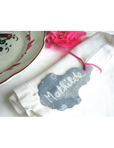 Lot de 6 étiquettes pampilles en zinc Un Esprit En Plus.