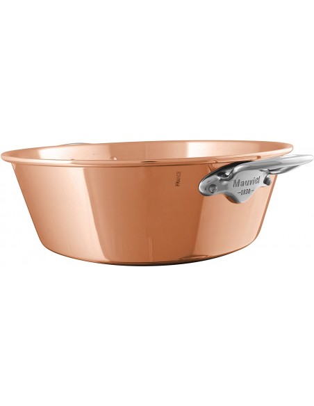 Bassine Mauviel à confiture M'Passion Cuivre lisse - 30 cm - poignées inox
