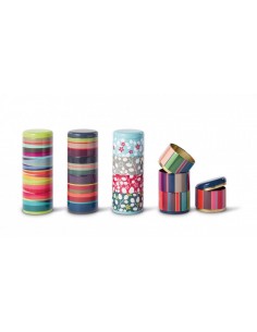 Boîtes empilables à Rayures multicolores 2
