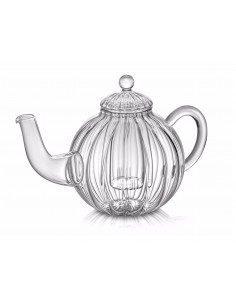 Théière Boule en Verre Cannelé
