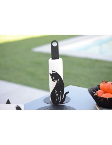 Porte essuie tout chat noir Aulica