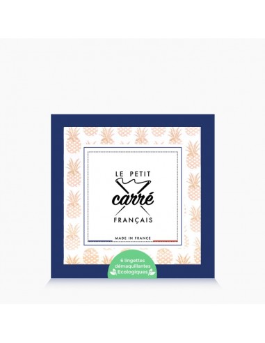 Coffret de 6 Lingettes Démaquillantes Lavables Ananas