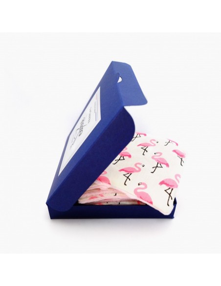 Coffret de 6 Lingettes Démaquillantes Lavables Les Flamants Coffret de 6 Lingettes Démaquillantes Lavables Les Flamants