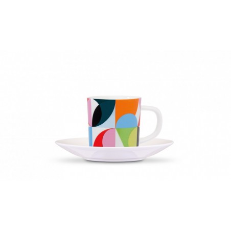 Tasse à expresso et soucoupe Solena en porcelaine fine