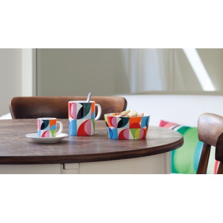 Tasse à expresso et soucoupe Solena en porcelaine fine